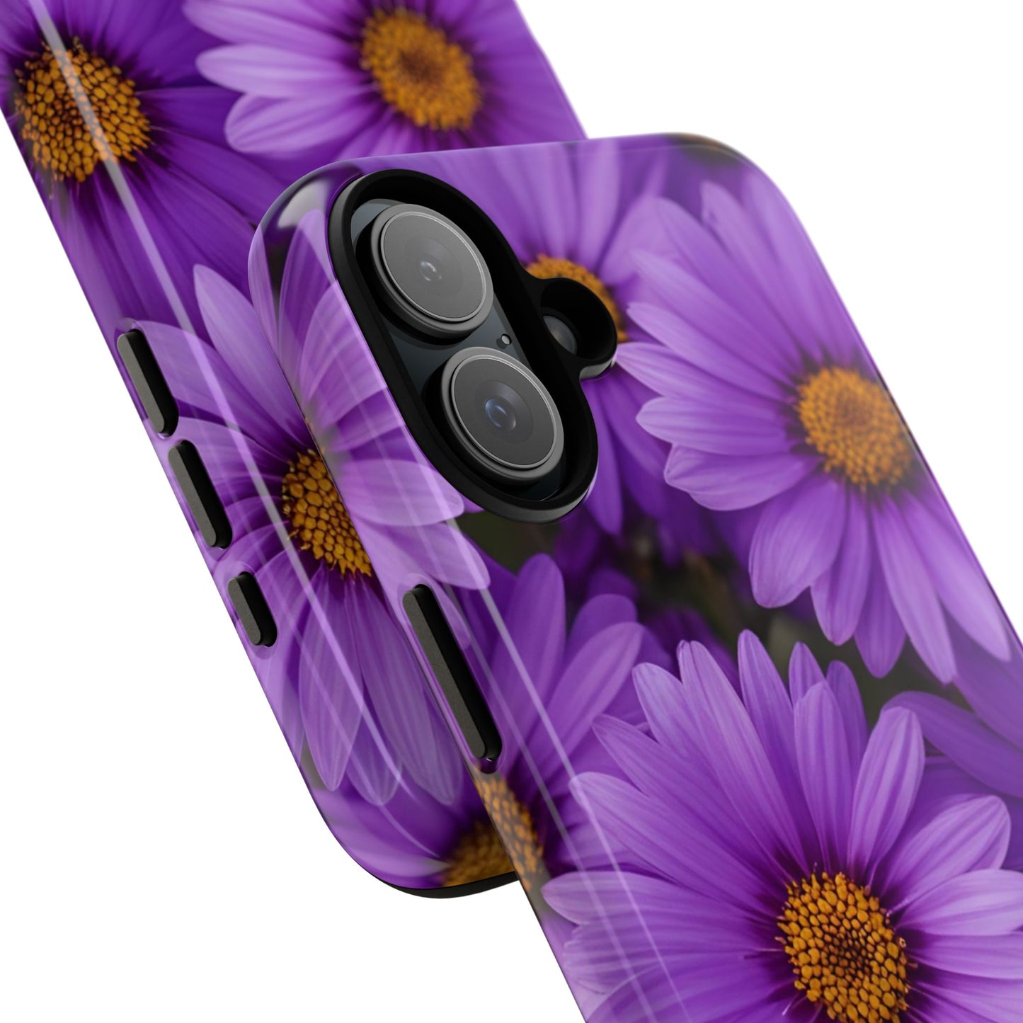 Purple Daisy Tough Case, Floral Phone Case, Durable Mobile Cover, Gift for Her, Everyday Use, Spring Accessories