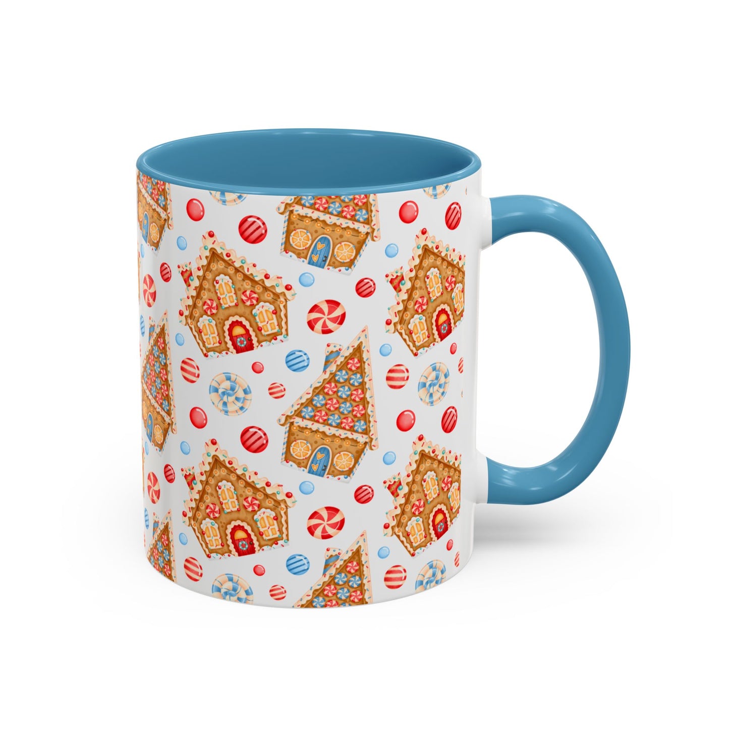 Gingerbread House Ceramic Mug – Festive Christmas Coffee Cup (11oz & 15oz, Multiple Colors)