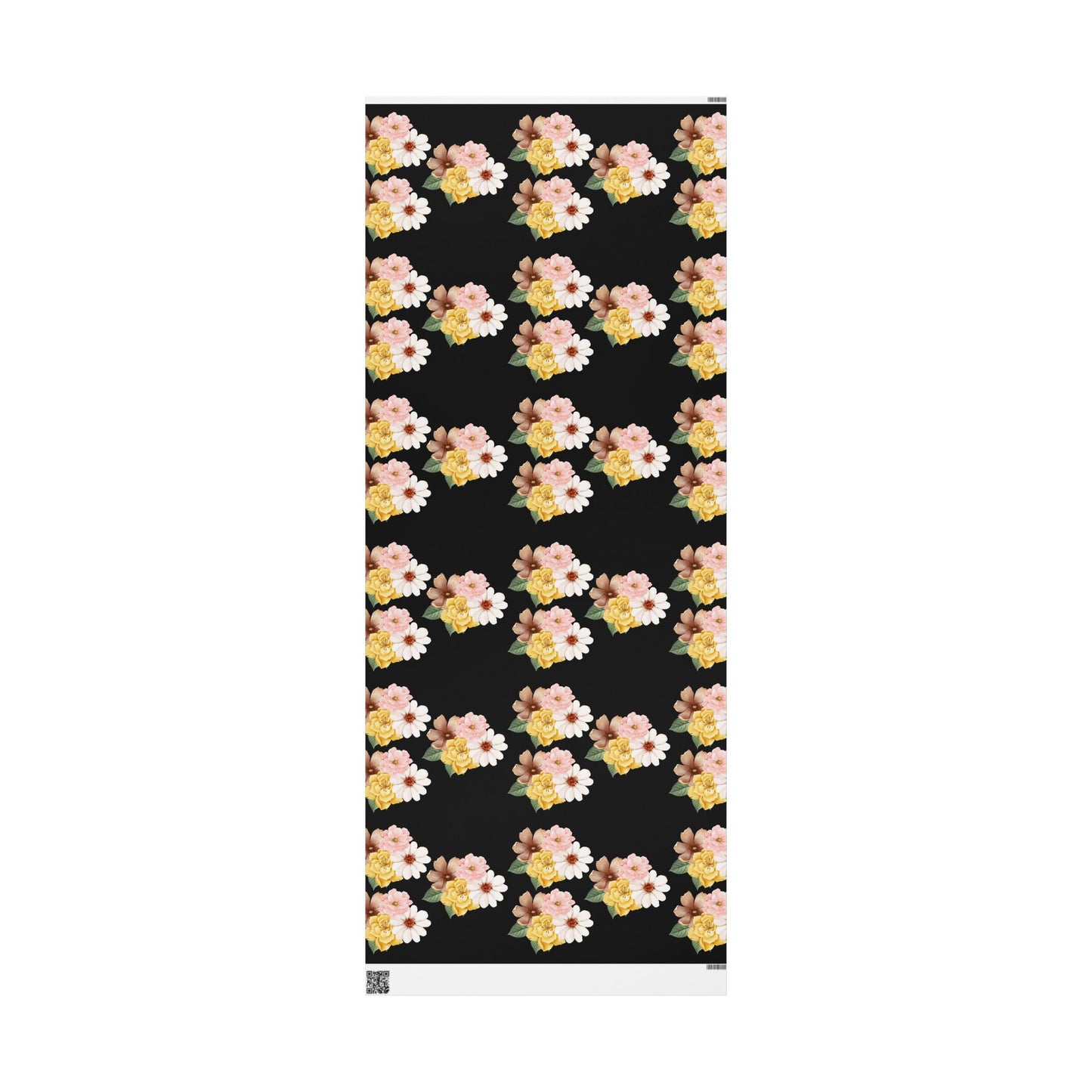 Elegant Black Floral Wrapping Paper – Vintage Flower Gift Wrap