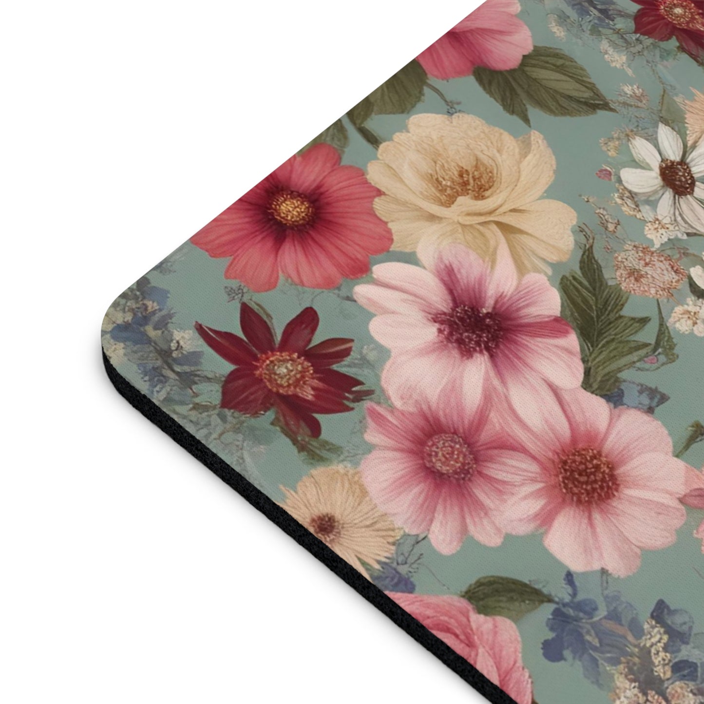 Pink Floral Mouse Pad | Office Decor Gift for Flower Lovers, Computer Accessory, Desk Decor, Stylish Office Supplies, Cute Mousepad