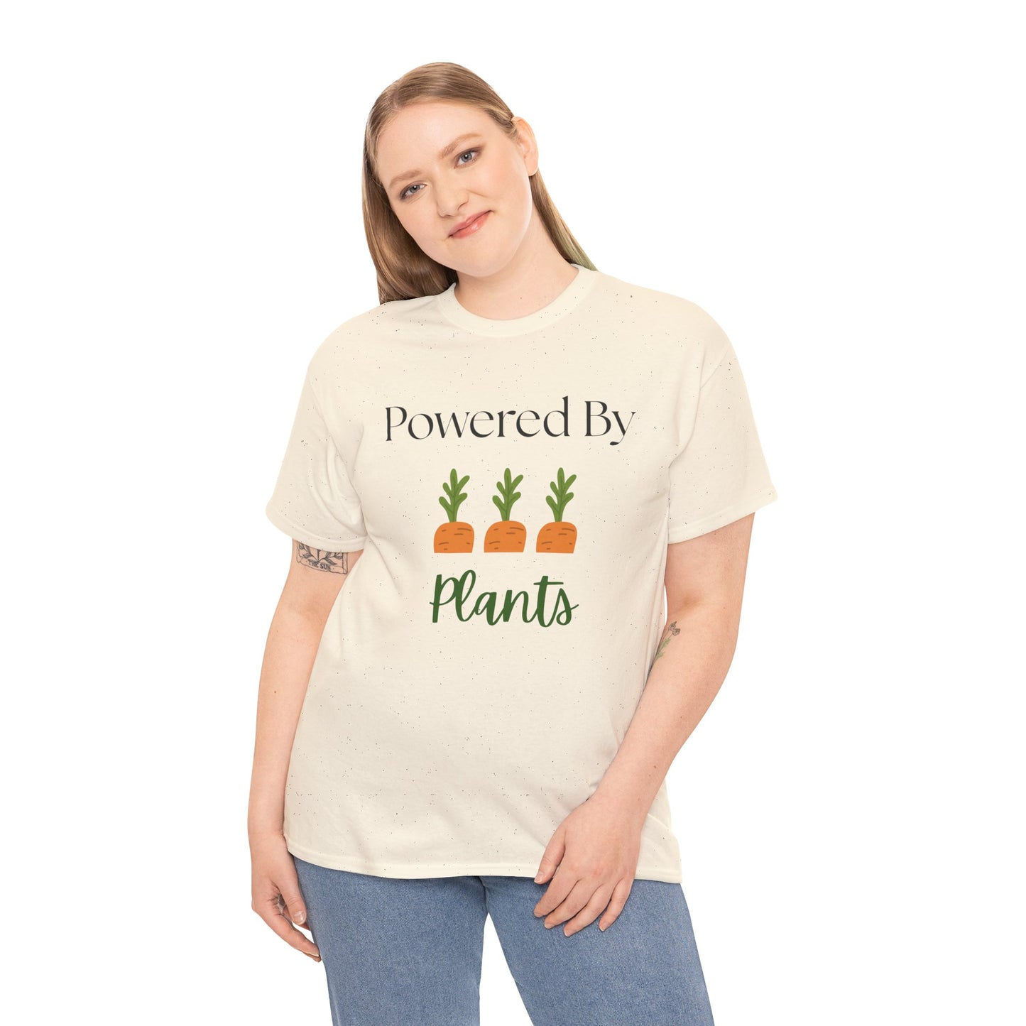Powered By Plants Unisex Tee - Perfect for Vegans, Eco-Friendly Gifts, Organic Enthusiasts, Gardener, Everyday Wear