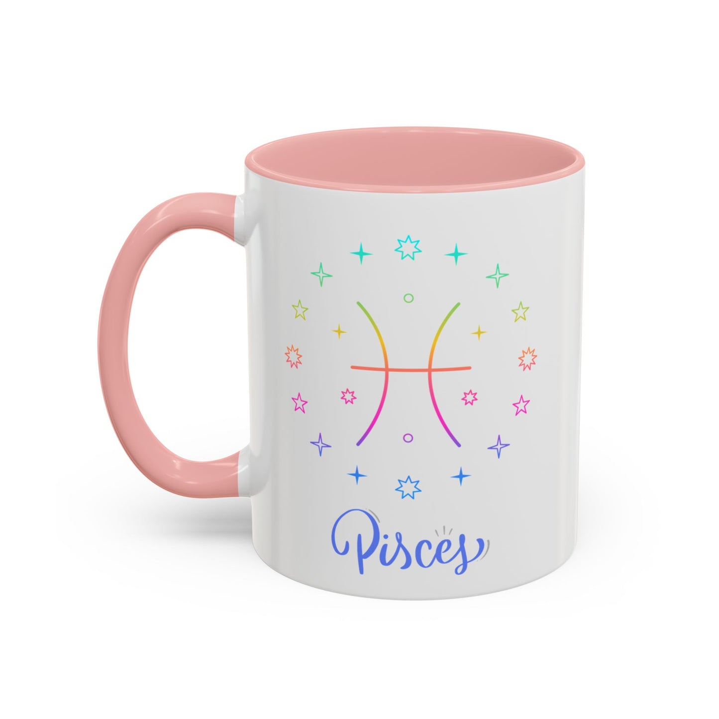 Colorful Pisces Coffee Mug, Astrology Gift, Fun Mug for Tea Lovers, Zodiac, Unique Birthday Present
