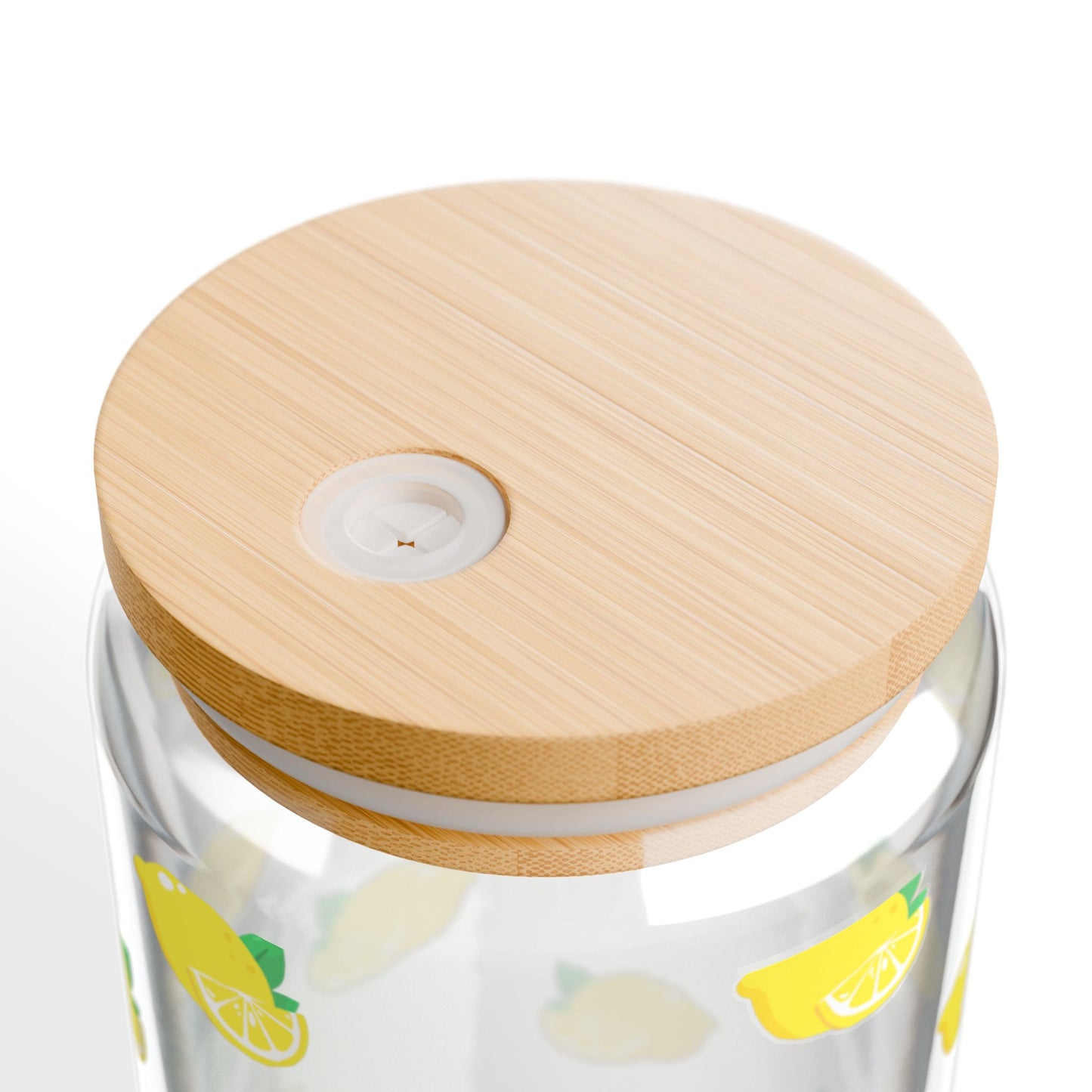 Lemon Sipper Glass, 16oz | Fun Summer Drinkware, Fruit-Themed Cup, Eco-Friendly Beverage Container, Great for Parties & Gifts