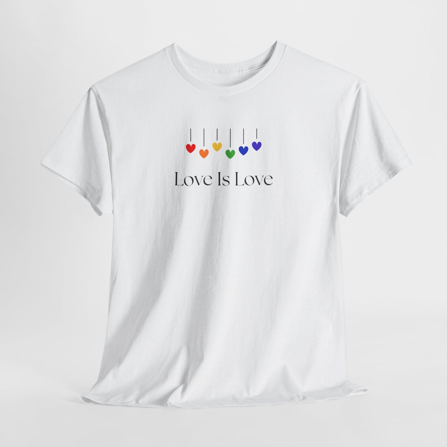 Love Is Love Rainbow Hearts Unisex Heavy Cotton Tee - LGBTQ Pride T-Shirt, Gift for Friends, Equality Apparel, Celebration Wear, [...]