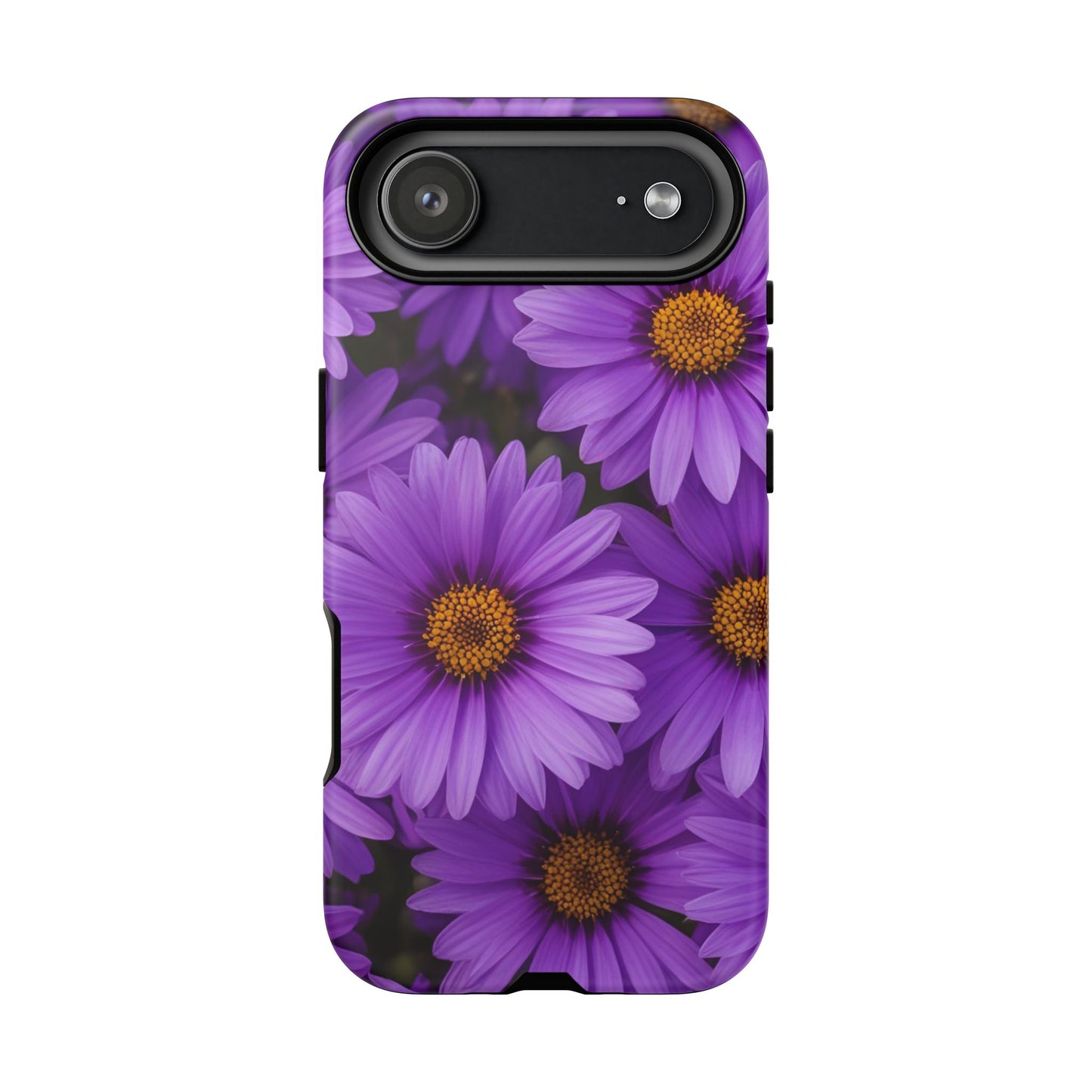 Purple Daisy Tough Case, Floral Phone Case, Durable Mobile Cover, Gift for Her, Everyday Use, Spring Accessories