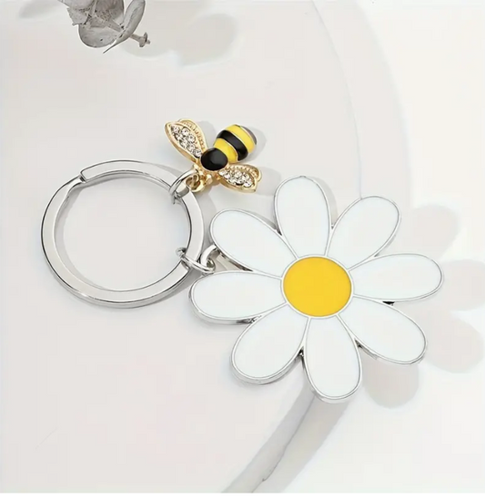 Daisy and Bee Keychain