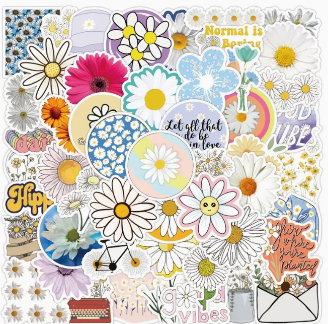 Waterproof Daisy Sticker Pack