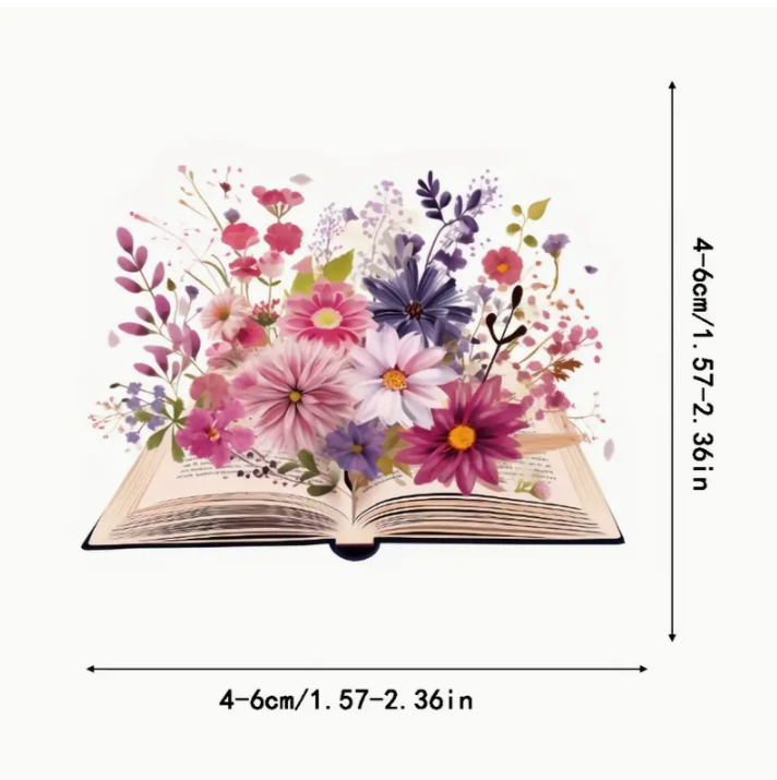 Waterproof Vinyl Floral Book Sticker Pack