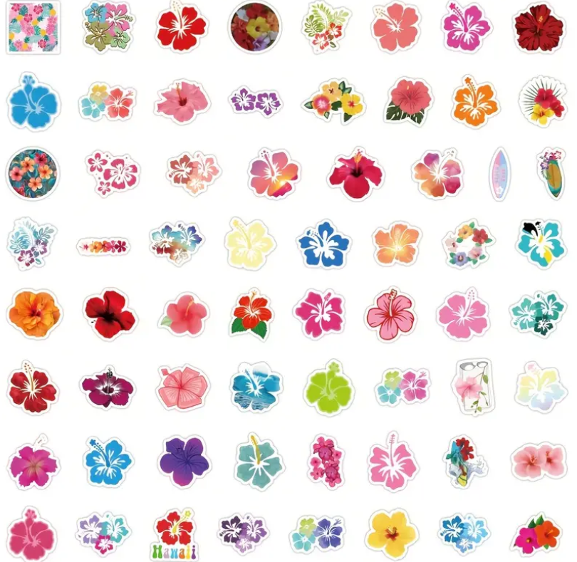 Hibiscus Flower Sticker Pack