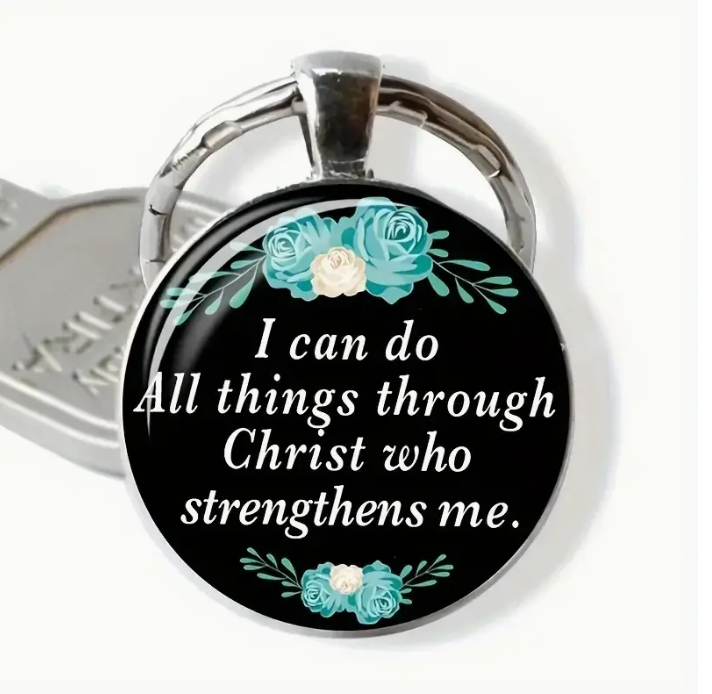 Motivational Biblical Verse Keychain