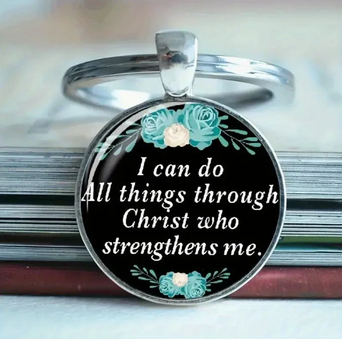 Motivational Biblical Verse Keychain