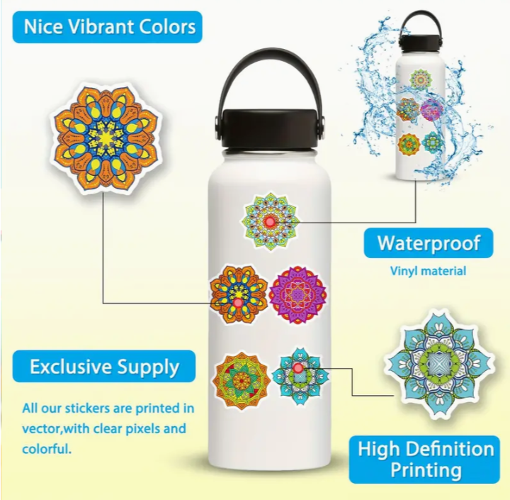 Vibrant Mandala Stickers