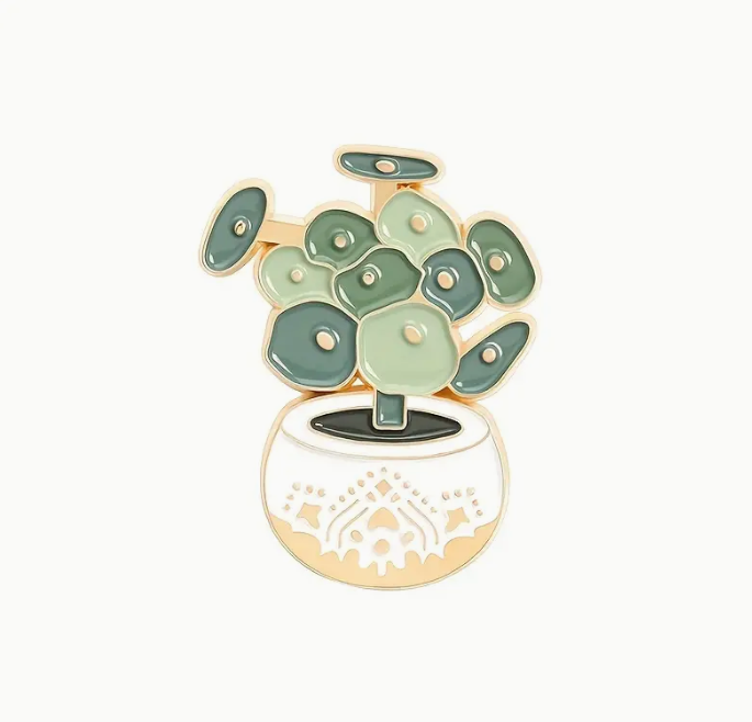 Potted Plant Enamel Pins