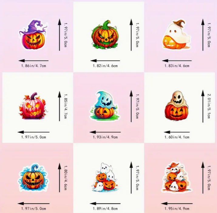 Creepy Cartoon Pumpkin Stickers