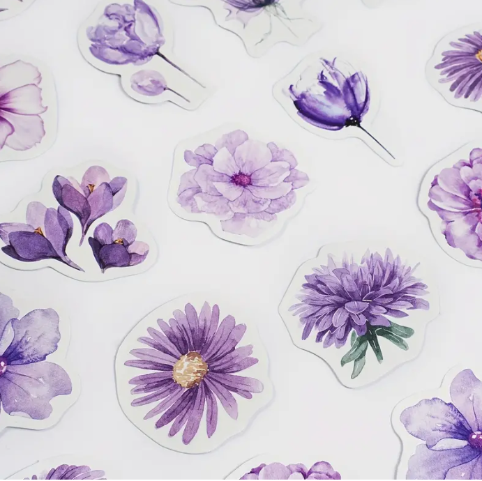 Mini Purple Flower Sticker Pack|