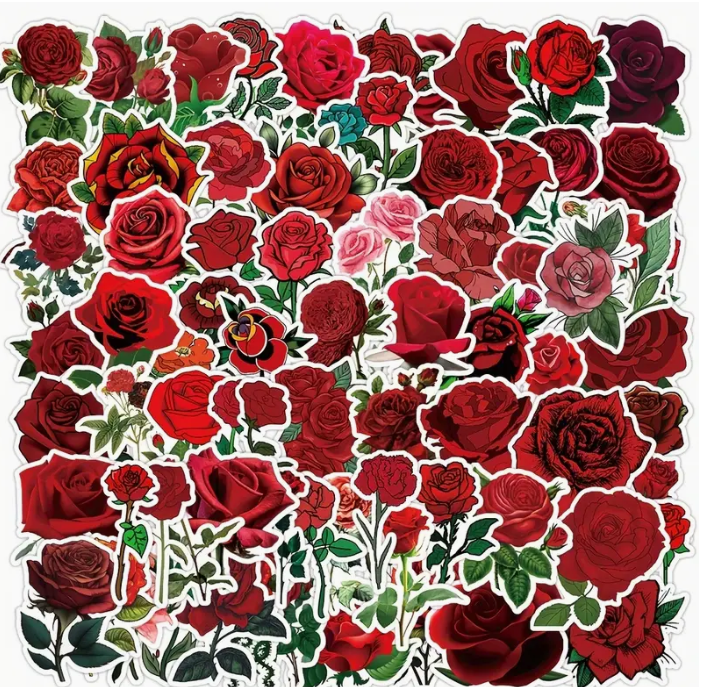 Red Rose Sticker Pack