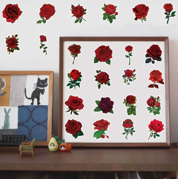 Red Rose Sticker Pack