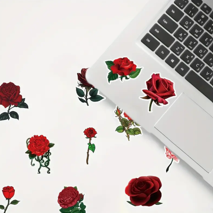 Red Rose Sticker Pack