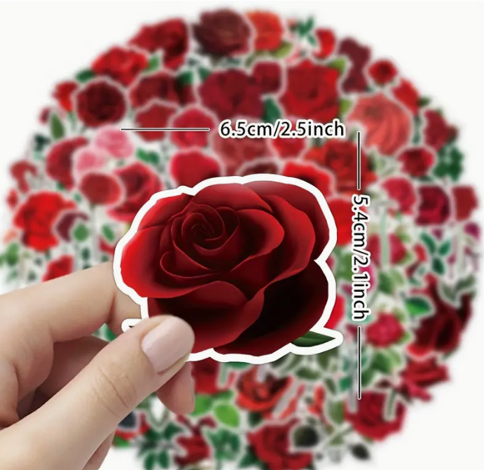 Red Rose Sticker Pack