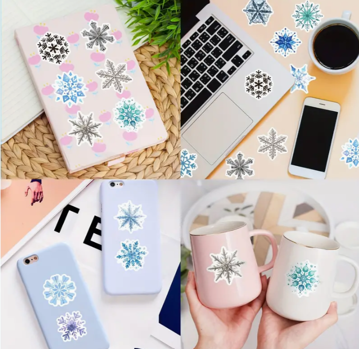 Waterproof Snowflake Sticker Pack