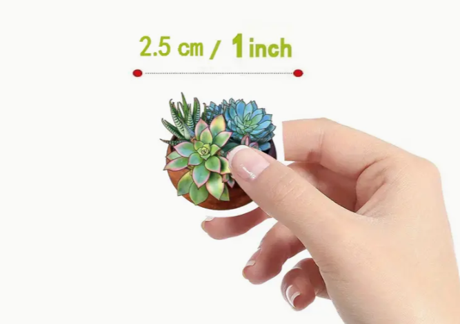 Mini Waterproof Succulent Stickers