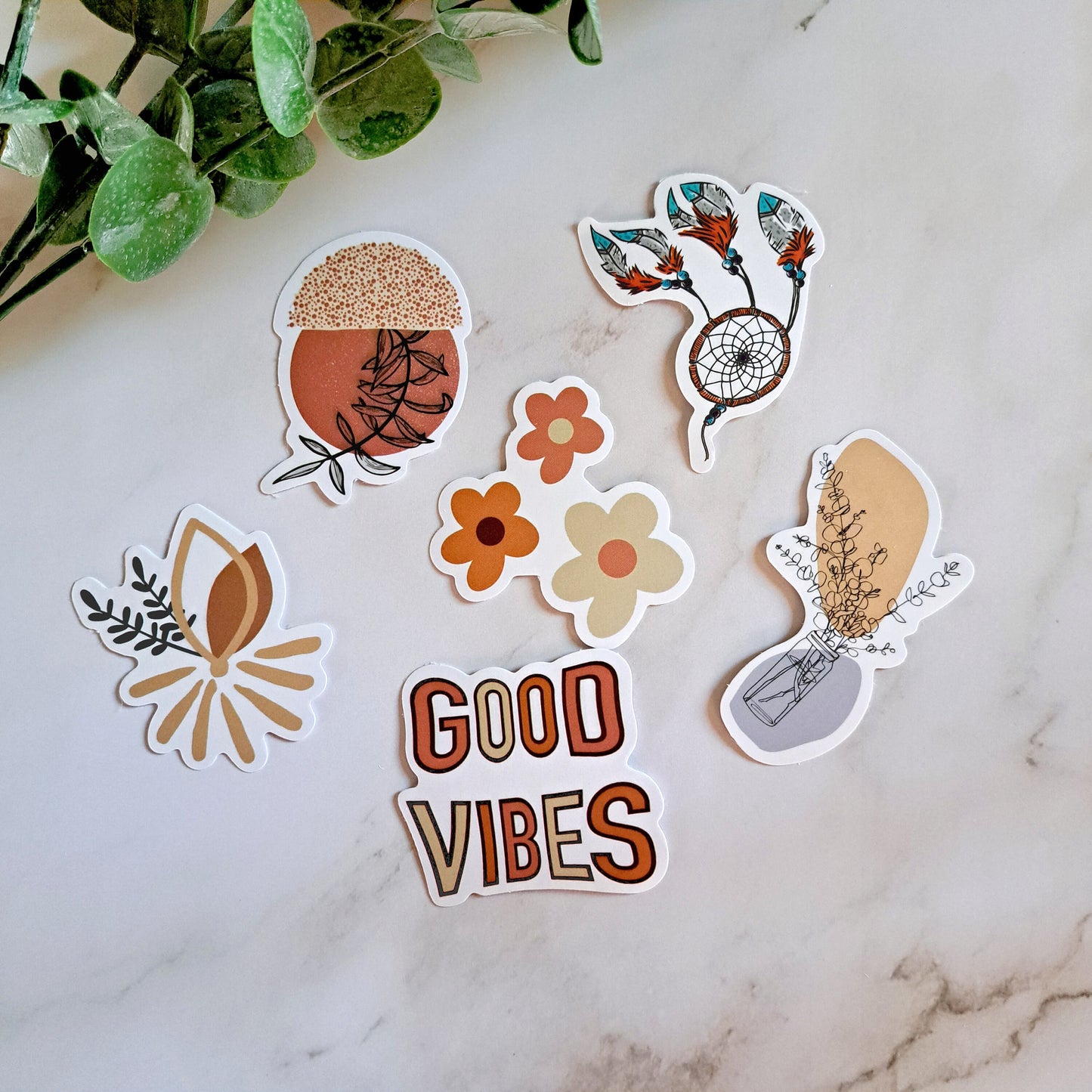 Bohemian Style Creative Waterproof Sticker Pack