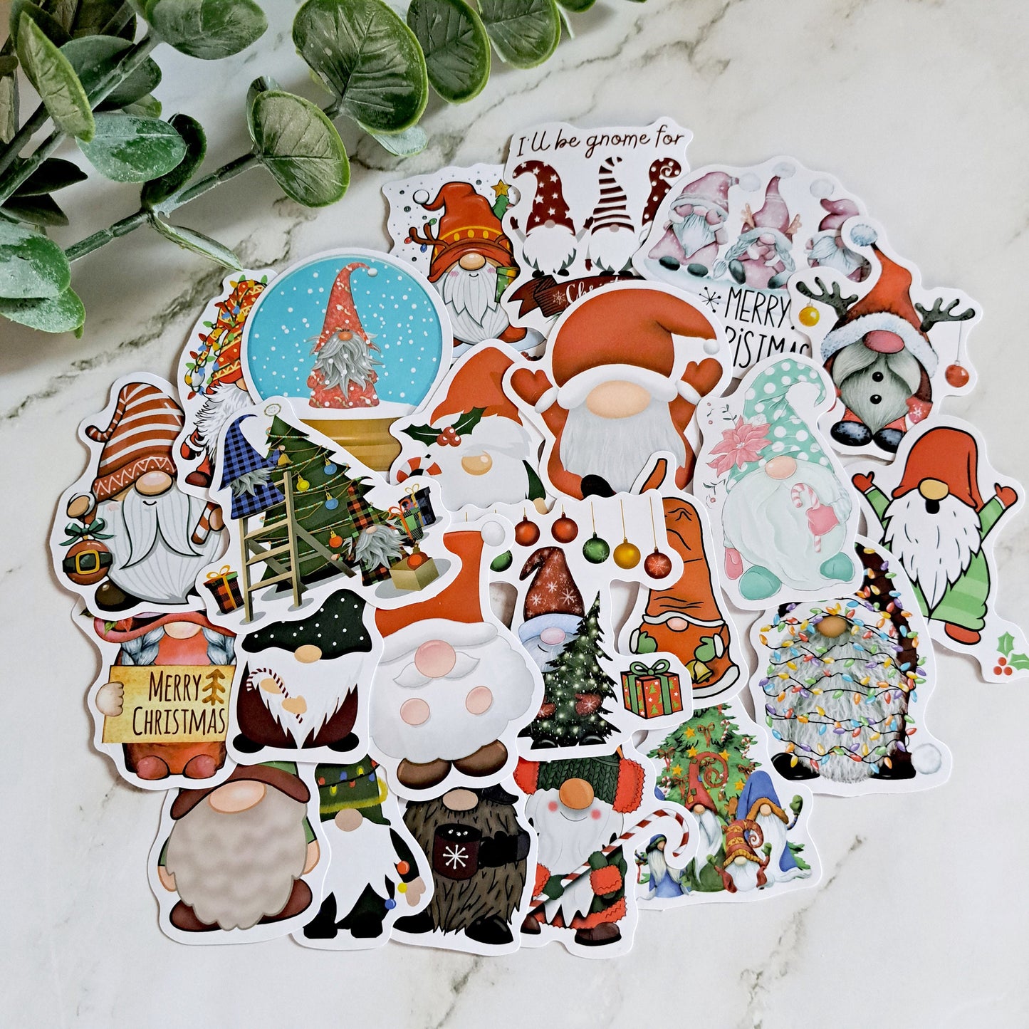 Christmas Gnome Waterproof Vinyl Sticker Pack