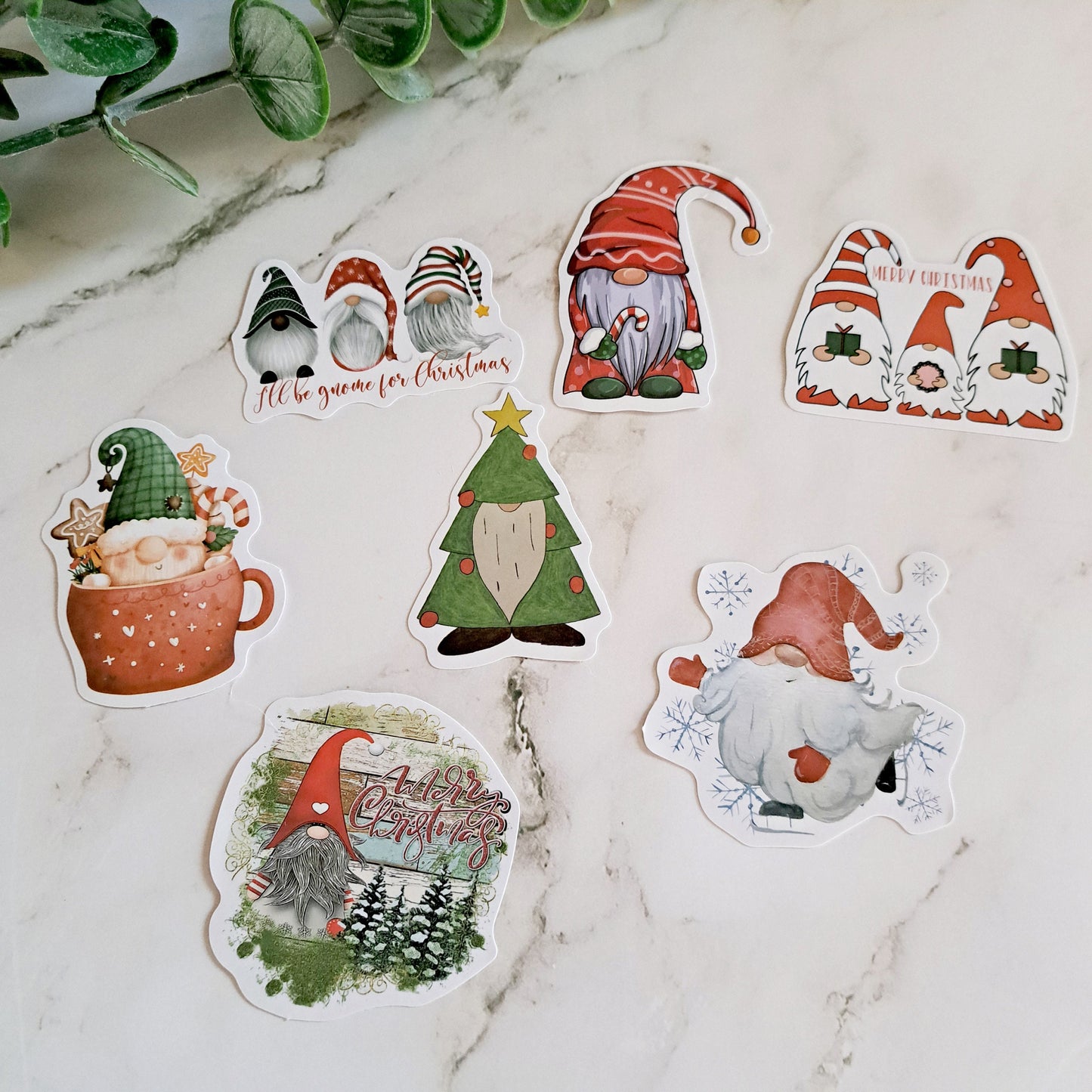 Christmas Gnome Waterproof Vinyl Sticker Pack