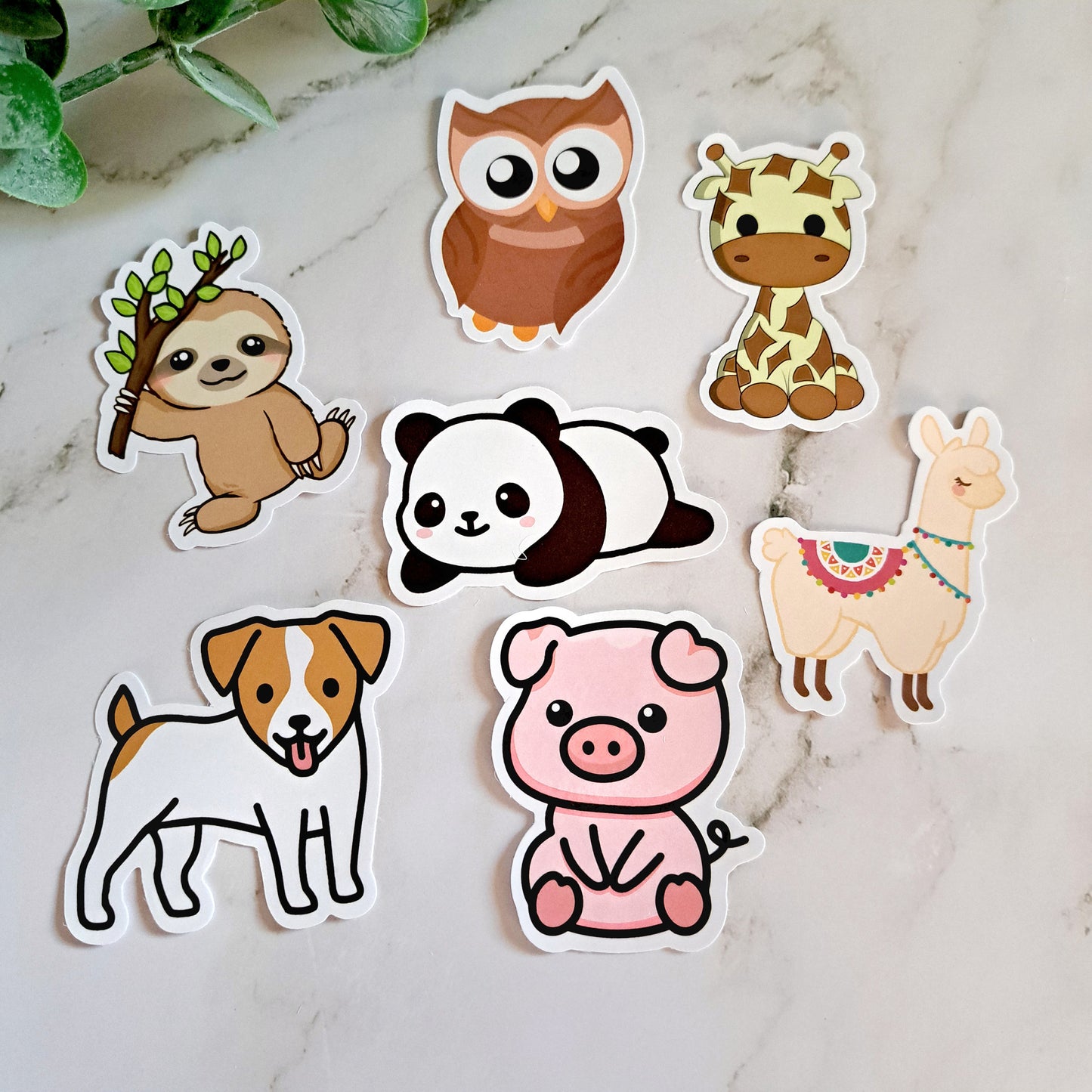 Cartoon Animal Waterproof Vinyl Sticker Pack