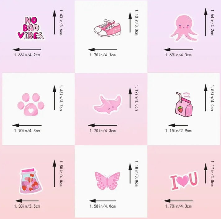 Mini Pink Sticker Pack