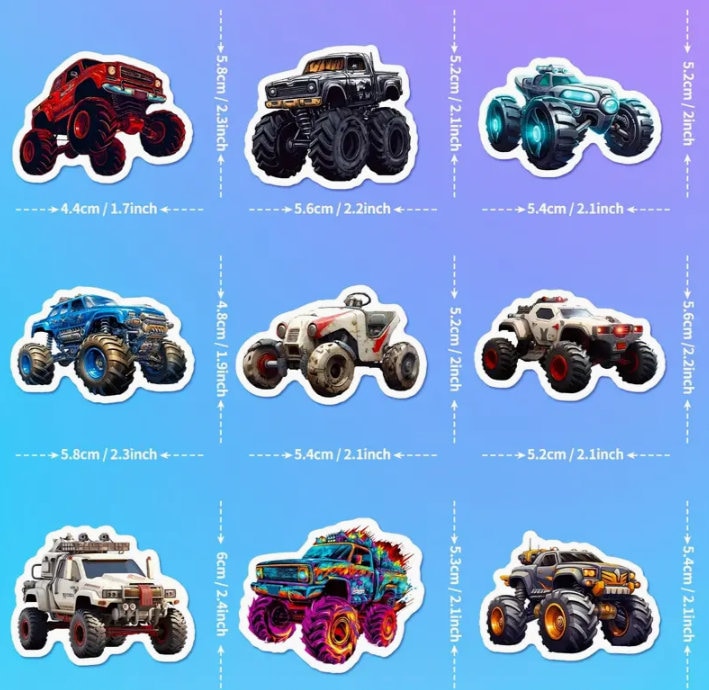 Monster Truck Sticker Pack